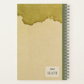 ゴールデンボウルマリポサフラワーカンプパーソナライズされたメント ノートブック (裏面)