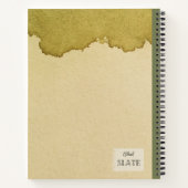 ゴールデンボウルマリポサフラワーカンプパーソナライズされたメント ノートブック (裏面)