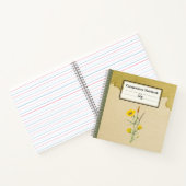 ゴールデンボウルマリポサフラワーカンプパーソナライズされたメント ノートブック (内部)