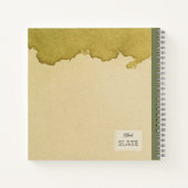 ゴールデンボウルマリポサフラワーカンプパーソナライズされたメント ノートブック (裏面)