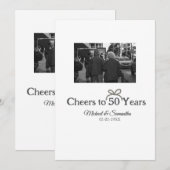 ゴールデンボウ応援50周年結婚の 招待状 (正面/裏面)