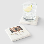 ゴールデンボウ応援60周年結婚の ストーンコースター (横)