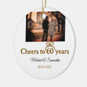 ゴールデンボウ応援60周年結婚の セラミックオーナメント (左)