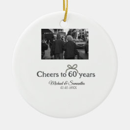 ゴールデンボウ応援60周年結婚の セラミックオーナメント