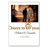 ゴールデンボウ応援60周年結婚の テーブルナンバー (裏面)