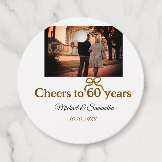 ゴールデンボウ応援60周年結婚の フェイバータグ (正面)