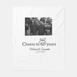 ゴールデンボウ応援60周年結婚の フリースブランケット