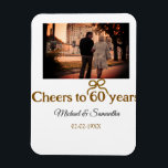 ゴールデンボウ応援60周年結婚の マグネット<br><div class="desc">デザイン</div>