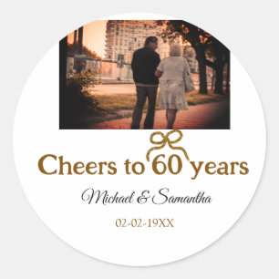 ゴールデンボウ応援60周年結婚の ラウンドシール