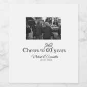 ゴールデンボウ応援60周年結婚の ワインラベル (シングルラベル)