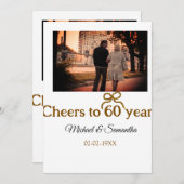 ゴールデンボウ応援60周年結婚の 招待状 (正面/裏面)