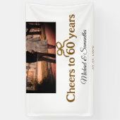 ゴールデンボウ応援60周年結婚の 横断幕 (縦)