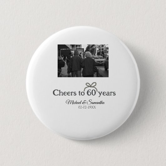 ゴールデンボウ応援60周年結婚の 缶バッジ (正面)