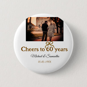 ゴールデンボウ応援60周年結婚の 缶バッジ