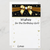 ゴールデンボウ誕生日の女の子のための願い (正面/裏面)