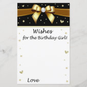 ゴールデンボウ誕生日の女の子のための願い (正面)