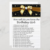 ゴールデンボウ誕生日の女の子をどれだけ知っているか (正面/裏面)