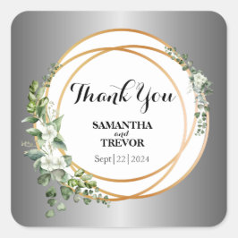 ゴールデンボタニカモノグラムの:自然用シール スクエアシール