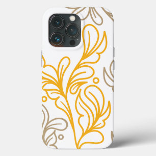 ゴールデンボホリーフデザイン iPhone 13 PROケース