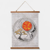 ゴールデンボンサイサンライズモザイク 吊り下げ型タペストリー (正面)