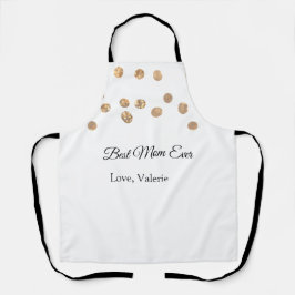 ゴールデンボール最高のグリッターママは常に名前の母親を追加 エプロン