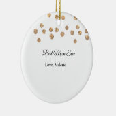 ゴールデンボール最高のグリッターママは常に名前の母親を追加 セラミックオーナメント (右)