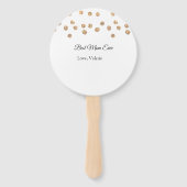 ゴールデンボール最高のグリッターママは常に名前の母親を追加 ハンドファン (裏面)