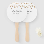 ゴールデンボール最高のグリッターママは常に名前の母親を追加 ハンドファン (正面&裏面)