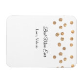 ゴールデンボール最高のグリッターママは常に名前の母親を追加 マグネット (横)