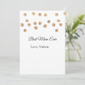 ゴールデンボール最高のグリッターママは常に名前の母親を追加 招待状 (スタンド正面)