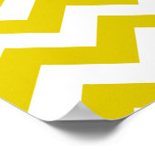 ゴールデンポピーサファリシェブロンカスタム文字 ポスター (角)