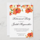 ゴールデンポピーフローラ退職お祝い 招待状 (正面)