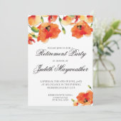 ゴールデンポピーフローラ退職お祝い 招待状 (スタンド正面)