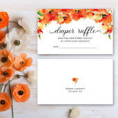 ゴールデンポピー赤ちゃんシャワーおむつラッフル エンクロージャーカード