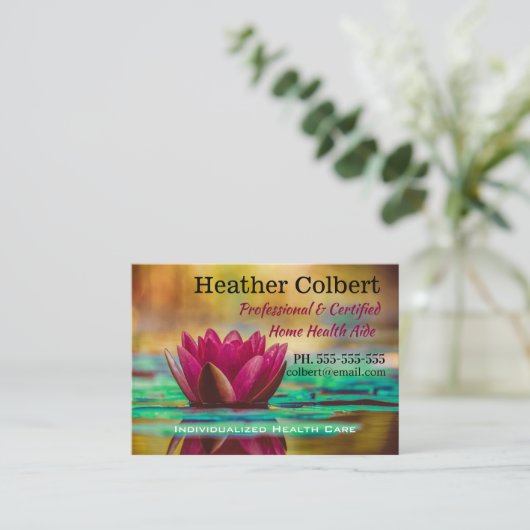 ゴールデンポンド信頼の友人介護者 名刺 (スタンド正面)