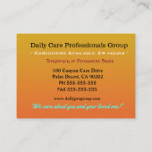 ゴールデンポンド信頼の友人介護者 名刺 (裏面)