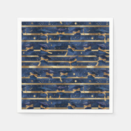 ゴールデンマイルストーン：星空の卒業エレガンス スタンダードカクテルナプキン