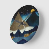 ゴールデンマウンテンクライマー ラウンド壁時計 (傾斜)