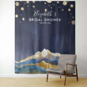 ゴールデンマウンテンブライダルシャワーフォトブース背景 タペストリー (インサイチュ)