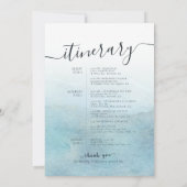 ゴールデンマウン結婚テンのウェルカムレター&旅程 招待状 (裏面)