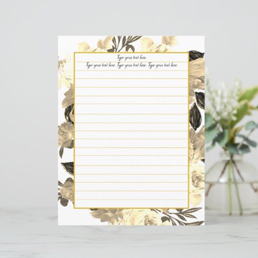 ゴールデンマグノリアフローラ筆記用紙 (スタンド正面)