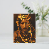 ゴールデンマグレブウールナイルバーバーバーガール女性女性 ポストカード (スタンド正面)