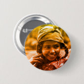 ゴールデンマグレブチュニジアジェルバ女の子ボタン 缶バッジ (正面&裏面)