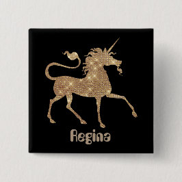 ゴールデンマジカルユニコーンの名前を追加ボタン 缶バッジ