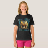 ゴールデンマスクオレンジ色の羽 Tシャツ (正面フル)