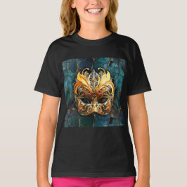 ゴールデンマスクオレンジ色の羽 Tシャツ