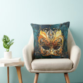 ゴールデンマスクオンティール(緑がかった色)ヴァインバックグラウンド クッション (椅子)