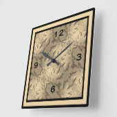 ゴールデンマップルの葉の壁掛け時計 スクエア壁時計 (傾斜)