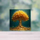 ゴールデンマネーツリー金ゴールドコインマネーディネロ幸せ アクリルサイン (ニュートラル)