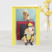 ゴールデンマリオネットパペットショー誕生日 カード (黄色い花)